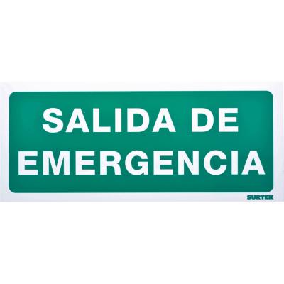 LETRERO SURTEK SES3 SALIDA DE EMERGENCIA 36X15 CM